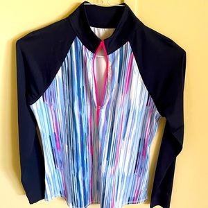 Womens Zip up long sleeve top